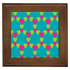 Triangles Honeycombs And Other Shapes Pattern 			framed Tile by LalyLauraFLM