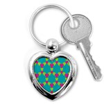 Triangles honeycombs and other shapes pattern 			Key Chain (Heart) Front