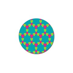 Triangles Honeycombs And Other Shapes Pattern 			golf Ball Marker (4 Pack) by LalyLauraFLM