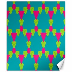 Triangles Honeycombs And Other Shapes Pattern 			canvas 8  X 10  by LalyLauraFLM