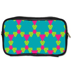 Triangles Honeycombs And Other Shapes Pattern 			toiletries Bag (one Side) by LalyLauraFLM