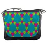 Triangles honeycombs and other shapes pattern 			Messenger Bag Front