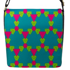 Triangles Honeycombs And Other Shapes Pattern 			flap Closure Messenger Bag (s) by LalyLauraFLM