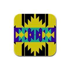 Tribal Design 			rubber Square Coaster (4 Pack by LalyLauraFLM