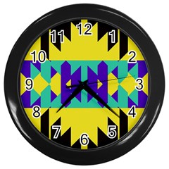 Tribal Design 			wall Clock (black) by LalyLauraFLM