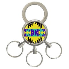 Tribal Design 			3-ring Key Chain by LalyLauraFLM