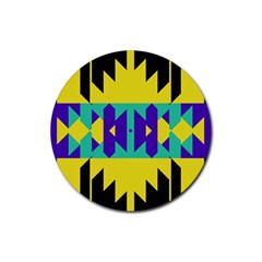 Tribal Design 			rubber Coaster (round) by LalyLauraFLM