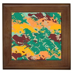 Texture In Retro Colors 			framed Tile by LalyLauraFLM