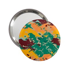 Texture In Retro Colors 			2 25  Handbag Mirror by LalyLauraFLM