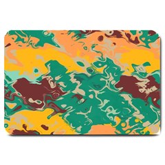 Texture In Retro Colors 			large Doormat by LalyLauraFLM