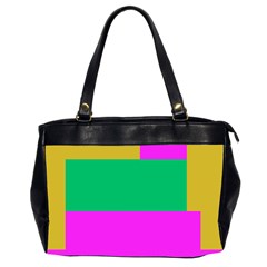 Rectangles And Other Shapes Oversize Office Handbag (2 Sides) by LalyLauraFLM