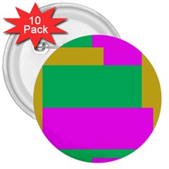 Rectangles And Other Shapes 			3  Button (10 Pack) by LalyLauraFLM