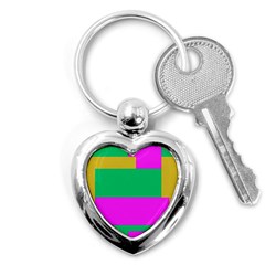 Rectangles And Other Shapes 			key Chain (heart) by LalyLauraFLM