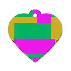 Rectangles And Other Shapes 			dog Tag Heart (one Side) by LalyLauraFLM