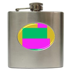 Rectangles And Other Shapes 			hip Flask (6 Oz) by LalyLauraFLM