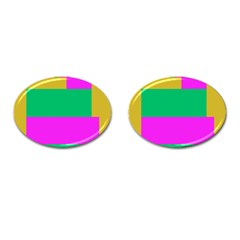 Rectangles And Other Shapes 			cufflinks (oval) by LalyLauraFLM