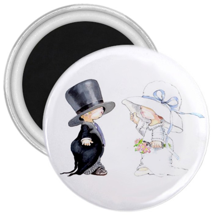 Little Bride and Groom 3  Magnets