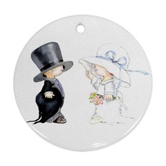 Little Bride And Groom Ornament (round)  by Weddings