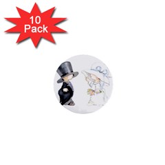 Little Bride And Groom 1  Mini Buttons (10 Pack)  by Weddings