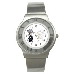 Little Bride And Groom Stainless Steel Watches