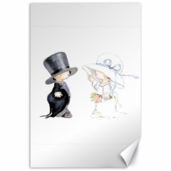 Little Bride And Groom Canvas 24  X 36 