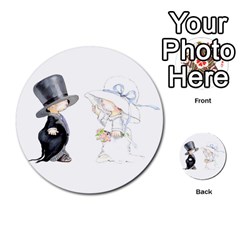 Little Bride And Groom Multi-purpose Cards (round) 