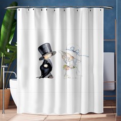 Little Bride And Groom Shower Curtain 60  X 72  (medium)  by Weddings