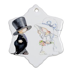 Little Bride And Groom Ornament (snowflake) 