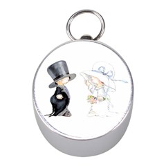 Little Bride And Groom Mini Silver Compasses