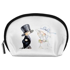 Little Bride And Groom Accessory Pouches (large)  by Weddings