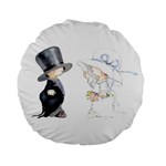 Little Bride and Groom Standard 15  Premium Flano Round Cushions Front