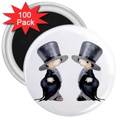 Little Groom And Groom 3  Magnets (100 Pack)