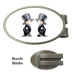 Little Groom And Groom Money Clips (oval) 