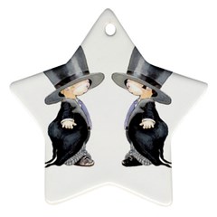 Little Groom And Groom Star Ornament (two Sides) 