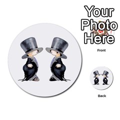 Little Groom And Groom Multi-purpose Cards (round)  by Weddings