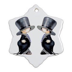 Little Groom And Groom Snowflake Ornament (2-side)