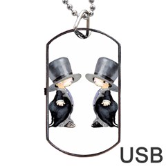 Little Groom And Groom Dog Tag Usb Flash (two Sides)  by Weddings