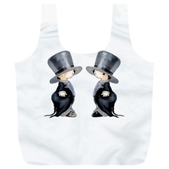 Little Groom And Groom Full Print Recycle Bags (l)  by Weddings