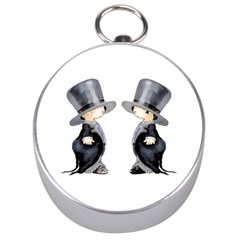 Little Groom And Groom Silver Compasses by Weddings