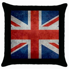 Union Jack 3x5 V10 Vintage Bright Print F Sml Throw Pillow Cases (black) by bruzer