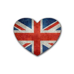 Union Jack 3x5 V10 Vintage Bright Print F Sml Heart Coaster (4 Pack)  by bruzer