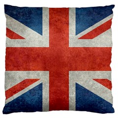 Union Jack 3x5 V10 Vintage Bright Print F Sml Large Cushion Cases (one Side)  by bruzer