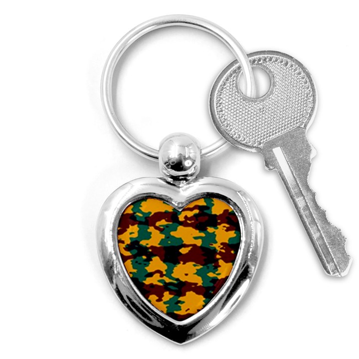 Camo texture 			Key Chain (Heart)