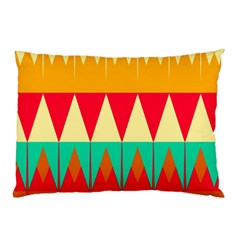 Triangles And Other Retro Colors Shapes 			pillow Case