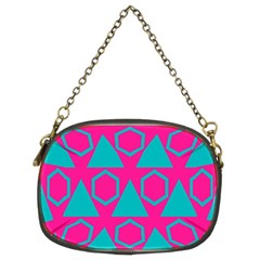 Triangles And Honeycombs Pattern 	chain Purse (two Sides) by LalyLauraFLM