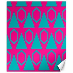 Triangles And Honeycombs Pattern 			canvas 20  X 24  by LalyLauraFLM