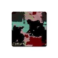 Retro Colors Texture 			magnet (square) by LalyLauraFLM