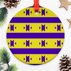 Tribal Shapes And Stripes 			ornament (round) by LalyLauraFLM