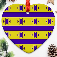 Tribal Shapes And Stripes 			ornament (heart) by LalyLauraFLM