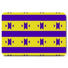 Tribal Shapes And Stripes 			large Doormat by LalyLauraFLM